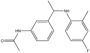 N-(3-{1-[(4-fluoro-2-methylphenyl)amino]ethyl}phenyl)acetamide Structure