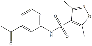 N-(3-acetylphenyl)-3,5-dimethyl-1,2-oxazole-4-sulfonamide 구조식 이미지