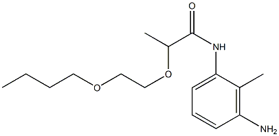 N-(3-amino-2-methylphenyl)-2-(2-butoxyethoxy)propanamide 구조식 이미지