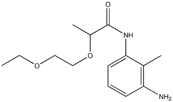 N-(3-amino-2-methylphenyl)-2-(2-ethoxyethoxy)propanamide 구조식 이미지