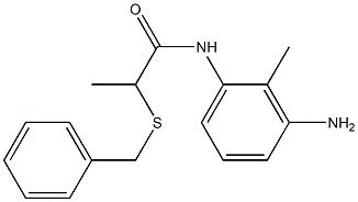 N-(3-amino-2-methylphenyl)-2-(benzylsulfanyl)propanamide 구조식 이미지