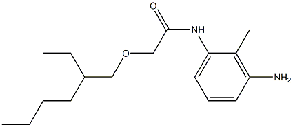 N-(3-amino-2-methylphenyl)-2-[(2-ethylhexyl)oxy]acetamide 구조식 이미지