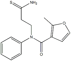 N-(3-amino-3-thioxopropyl)-2-methyl-N-phenyl-3-furamide 구조식 이미지