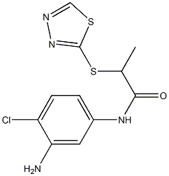 N-(3-amino-4-chlorophenyl)-2-(1,3,4-thiadiazol-2-ylsulfanyl)propanamide Structure