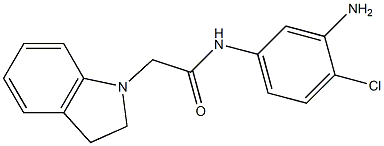 N-(3-amino-4-chlorophenyl)-2-(2,3-dihydro-1H-indol-1-yl)acetamide 구조식 이미지