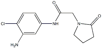 N-(3-amino-4-chlorophenyl)-2-(2-oxopyrrolidin-1-yl)acetamide 구조식 이미지