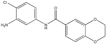 N-(3-amino-4-chlorophenyl)-2,3-dihydro-1,4-benzodioxine-6-carboxamide 구조식 이미지