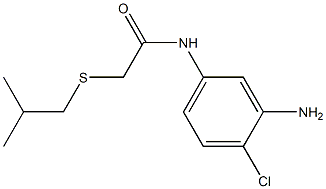 N-(3-amino-4-chlorophenyl)-2-[(2-methylpropyl)sulfanyl]acetamide 구조식 이미지