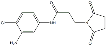 N-(3-amino-4-chlorophenyl)-3-(2,5-dioxopyrrolidin-1-yl)propanamide 구조식 이미지