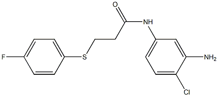 N-(3-amino-4-chlorophenyl)-3-[(4-fluorophenyl)sulfanyl]propanamide Structure