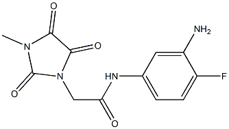 N-(3-amino-4-fluorophenyl)-2-(3-methyl-2,4,5-trioxoimidazolidin-1-yl)acetamide Structure