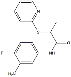 N-(3-amino-4-fluorophenyl)-2-(pyridin-2-ylsulfanyl)propanamide 구조식 이미지