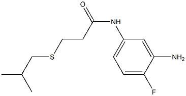 N-(3-amino-4-fluorophenyl)-3-[(2-methylpropyl)sulfanyl]propanamide Structure