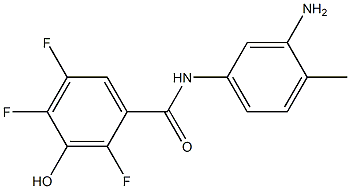N-(3-amino-4-methylphenyl)-2,4,5-trifluoro-3-hydroxybenzamide 구조식 이미지