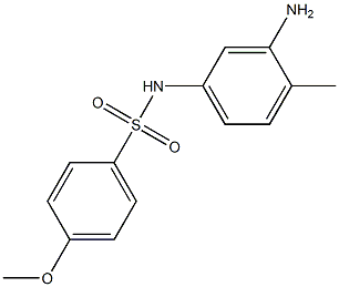 N-(3-amino-4-methylphenyl)-4-methoxybenzene-1-sulfonamide 구조식 이미지