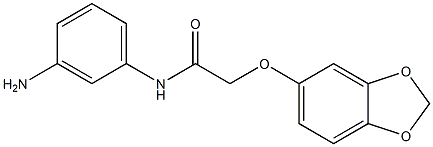 N-(3-aminophenyl)-2-(2H-1,3-benzodioxol-5-yloxy)acetamide 구조식 이미지