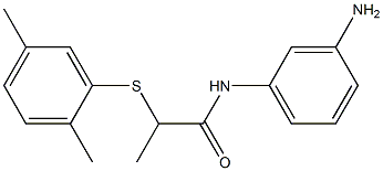 N-(3-aminophenyl)-2-[(2,5-dimethylphenyl)sulfanyl]propanamide Structure