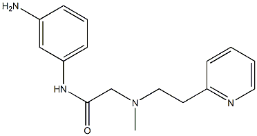 N-(3-aminophenyl)-2-{methyl[2-(pyridin-2-yl)ethyl]amino}acetamide 구조식 이미지