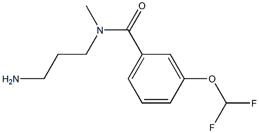 N-(3-aminopropyl)-3-(difluoromethoxy)-N-methylbenzamide 구조식 이미지