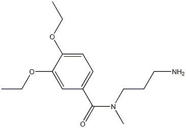 N-(3-aminopropyl)-3,4-diethoxy-N-methylbenzamide 구조식 이미지