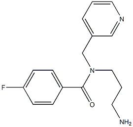 N-(3-aminopropyl)-4-fluoro-N-(pyridin-3-ylmethyl)benzamide 구조식 이미지