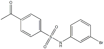 N-(3-bromophenyl)-4-acetylbenzene-1-sulfonamide 구조식 이미지