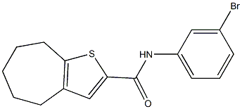 N-(3-bromophenyl)-4H,5H,6H,7H,8H-cyclohepta[b]thiophene-2-carboxamide 구조식 이미지