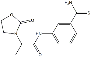 N-(3-carbamothioylphenyl)-2-(2-oxo-1,3-oxazolidin-3-yl)propanamide 구조식 이미지