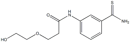 N-(3-carbamothioylphenyl)-3-(2-hydroxyethoxy)propanamide 구조식 이미지