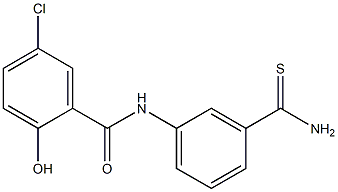 N-(3-carbamothioylphenyl)-5-chloro-2-hydroxybenzamide 구조식 이미지