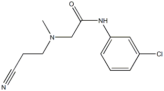 N-(3-chlorophenyl)-2-[(2-cyanoethyl)(methyl)amino]acetamide 구조식 이미지