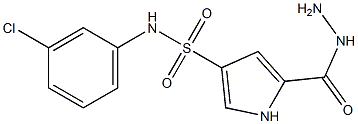 N-(3-chlorophenyl)-5-(hydrazinocarbonyl)-1H-pyrrole-3-sulfonamide Structure