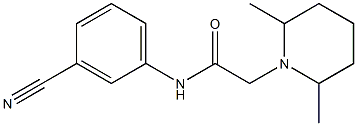 N-(3-cyanophenyl)-2-(2,6-dimethylpiperidin-1-yl)acetamide 구조식 이미지