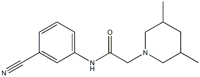 N-(3-cyanophenyl)-2-(3,5-dimethylpiperidin-1-yl)acetamide Structure