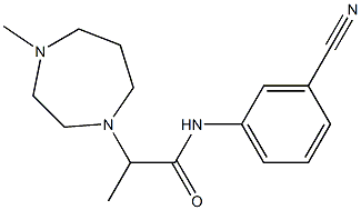 N-(3-cyanophenyl)-2-(4-methyl-1,4-diazepan-1-yl)propanamide Structure