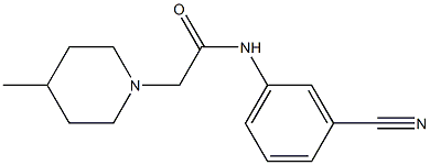 N-(3-cyanophenyl)-2-(4-methylpiperidin-1-yl)acetamide Structure