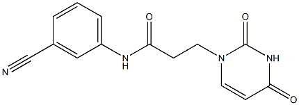 N-(3-cyanophenyl)-3-(2,4-dioxo-1,2,3,4-tetrahydropyrimidin-1-yl)propanamide 구조식 이미지