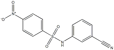 N-(3-cyanophenyl)-4-nitrobenzene-1-sulfonamide 구조식 이미지