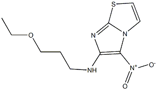 N-(3-ethoxypropyl)-5-nitroimidazo[2,1-b][1,3]thiazol-6-amine 구조식 이미지