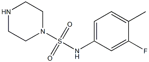 N-(3-fluoro-4-methylphenyl)piperazine-1-sulfonamide 구조식 이미지