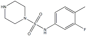 N-(3-fluoro-4-methylphenyl)piperazine-1-sulfonamide Structure