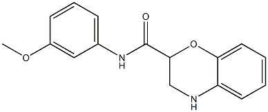 N-(3-methoxyphenyl)-3,4-dihydro-2H-1,4-benzoxazine-2-carboxamide 구조식 이미지