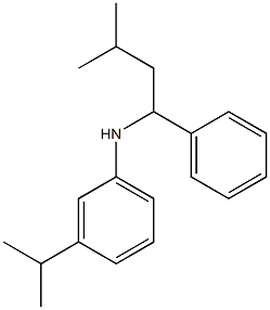 N-(3-methyl-1-phenylbutyl)-3-(propan-2-yl)aniline 구조식 이미지