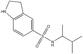 N-(3-methylbutan-2-yl)-2,3-dihydro-1H-indole-5-sulfonamide Structure