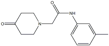 N-(3-methylphenyl)-2-(4-oxopiperidin-1-yl)acetamide Structure