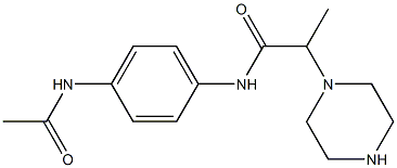 N-(4-acetamidophenyl)-2-(piperazin-1-yl)propanamide Structure