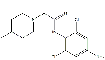 N-(4-amino-2,6-dichlorophenyl)-2-(4-methylpiperidin-1-yl)propanamide Structure