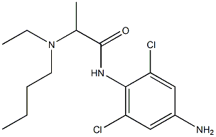 N-(4-amino-2,6-dichlorophenyl)-2-[butyl(ethyl)amino]propanamide 구조식 이미지