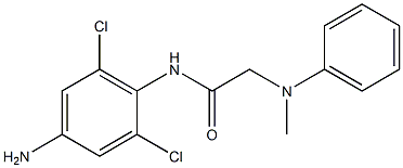 N-(4-amino-2,6-dichlorophenyl)-2-[methyl(phenyl)amino]acetamide Structure