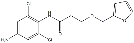 N-(4-amino-2,6-dichlorophenyl)-3-(furan-2-ylmethoxy)propanamide 구조식 이미지